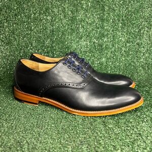 Warfield & Grand Kimball Brogue Wingtip Leather Oxford Dress Shoes Black Mens 8